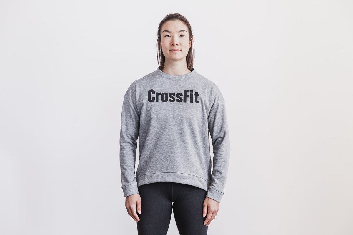 Nobull Crossfit® Crew Women\'s Sweatshirts Grey | Australia (AF4128)